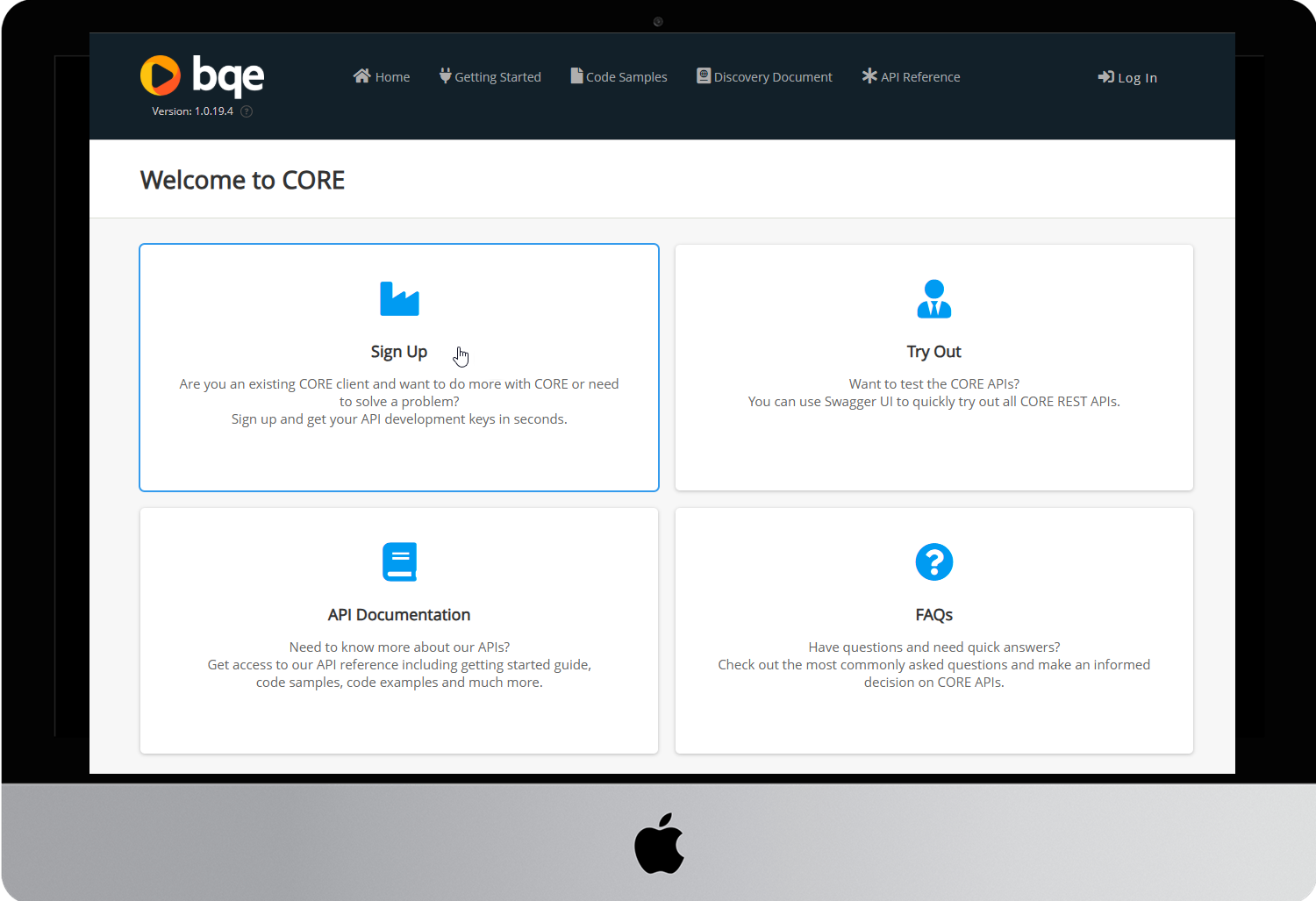 Developer Portal Home Sign Up